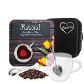 Księgarnia OUTLET - Zestaw Prezentowy dla Babci - Serce - Filiżanka serce, herbata, akcesoria - miniaturka - grafika 1