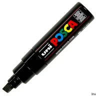 Markery permanentne - Uni Marker plakatowy 0.8mm czarny ścięty Posca PC8K - miniaturka - grafika 1