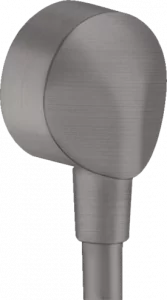 HANSGROHE 27454340 FixFit Przyłącze węża bez zaworu zwrotnego E, chrom szczotk. - Akcesoria do armatury i ceramiki - miniaturka - grafika 1