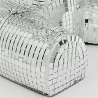 Lampy stojące - Lampa stołowa Kare Bear Disco, czarna, lustrzana - miniaturka - grafika 1