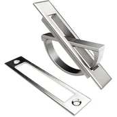 Zawiasy, okucia i inne akcesoria - Wpuszczana klamka do drzwi Tatami, ukryte uchwyty ze stopu cynku, praktyczna wpuszczana gałka podłogowa - miniaturka - grafika 1