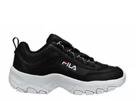 Buty dla dziewczynek - Buty dziecięce Fila 101078125Y STRADA LOW KIDS Czarne - miniaturka - grafika 1