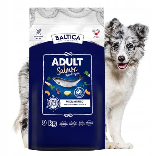 Baltica Adult Salmon Hypoallergenic M 9kg ŁOSOŚ HYPOALERGICZNA ŚREDNIE RASY