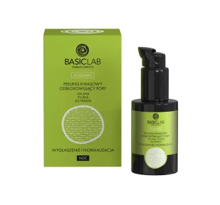 Basiclab Peeling kwasowy odblokowujący pory z 15% AHA, 2% BHA 30 ml - Peelingi i scruby do twarzy - miniaturka - grafika 2