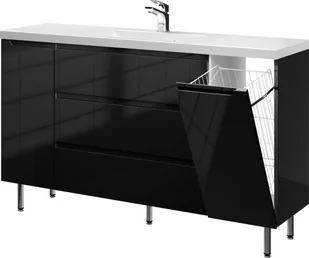 Szafka z Umywalką Stojąca ETHOS 140 cm D K BLACK - Szafki łazienkowe - miniaturka - grafika 1