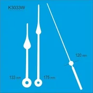 Akcesoria do zegarków - Komplet wskazówek zegarowych białe /K3033W - miniaturka - grafika 1
