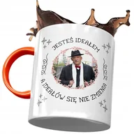 Kubki - Kubek Pomarańczowy Janusz Korwin Mikke na Prezent z Nadrukiem ze Zdjęciem + Opakowanie na prezent (wzór 04) - miniaturka - grafika 1
