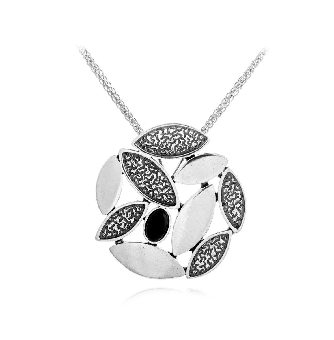 ankabizuteria.pl Zawieszka srebrna z czarnym onyksem AURORA