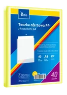 Teczki i skoroszyty - Teczka ofertowa A4 PP + 40 koszulek żółta - Tetis - miniaturka - grafika 1