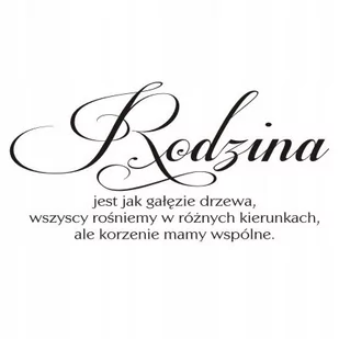 Napis na ścianę, naklejka - Rodzina jest jak - 211, 240x120 cm - Naklejki na ścianę - miniaturka - grafika 1