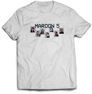 Koszulka męska MAROON 5-003 biała r.L - Koszulki męskie - miniaturka - grafika 1