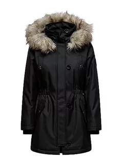 Płaszcze damskie - Bestseller A/S Damska parka zimowa ONLIRIS CC 2023 OTW płaszcz, czarny/szczegóły: Nature FUR, M, Black/Detail:NATURE FUR, M - grafika 1