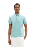 Koszulki męskie - TOM TAILOR Męska koszulka polo, 1036414, 31046 niebieska (niebieski tybetański), L, 31046 – niebieski kamień tybetański, L - miniaturka - grafika 1
