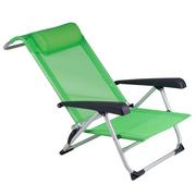Meble turystyczne - Bo-Camp Krzesło plażowe aluminium zielone 1204794 - miniaturka - grafika 1