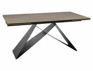 Stoły - Stół Westin (160-240)X90 Czarny Mat / Ceramic Jasny Brąz Sabbia - miniaturka - grafika 1