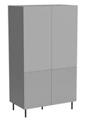 Szafy - Szafa szara ASENSIO S-1 na czarnych nogach - miniaturka - grafika 1