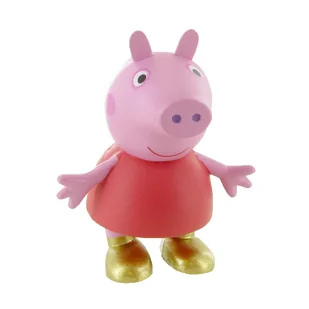 Comansi Figurka Świnka Peppa Peppa w złotych butach COMA0049 - Figurki dla dzieci - miniaturka - grafika 1