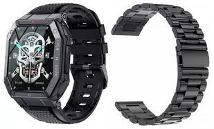 GlacierX Trail Black + Pasek metalowy - Smartwatch - miniaturka - grafika 1