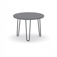 Sprzęt konferencyjny i radiowęzłowy - B2B Partner Okrągły stół konferencyjny SPIDER, średnica 600 mm, czarny stelaż, blat grafitowy 498024 - miniaturka - grafika 1