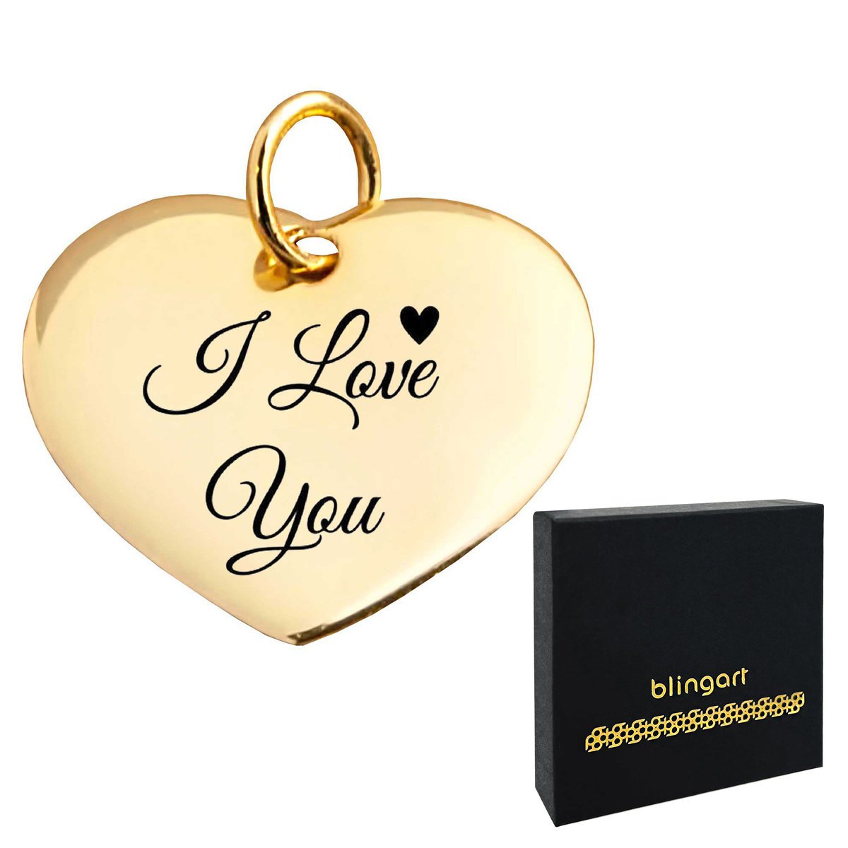 Zawieszka pozłacana z grawerem wisiorek SERCE sreb