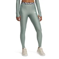 Legginsy - Damskie legginsy treningowe Under Armour Heatgear Rib Legging - zielone - miniaturka - grafika 1
