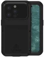 Etui i futerały do telefonów - LOVE MEI Etui pancerne + szkło Powerful do iPhone 15 Pro, czarne - miniaturka - grafika 1