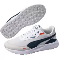 Trampki męskie - PUMA Męskie trampki RUNTAMED z piórami szaro-ciemna biel nocna, 4,5 UK - miniaturka - grafika 1