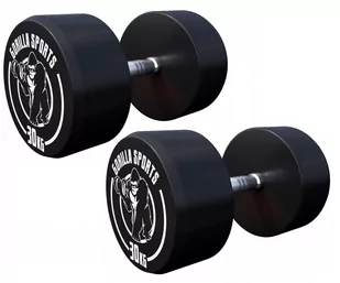Hantle stałe żeliwne gumowane 2x 30kg - Hantle i ciężarki - miniaturka - grafika 1