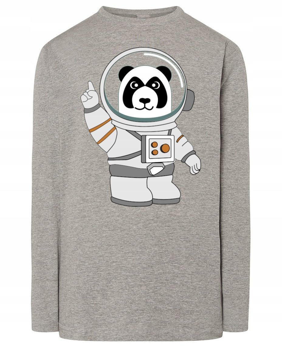 Longsleeve męski nadruk Panda Astronauta r.XXL