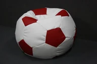 Pufy i podnóżki - Pufa Piłka Biała W Czerwone Łaty 70 Cm B 1335 - miniaturka - grafika 1