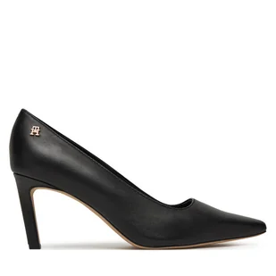 Szpilki Tommy Hilfiger Logo Pump Slanted Hl FW0FW08993 Czarny - Czółenka - miniaturka - grafika 1