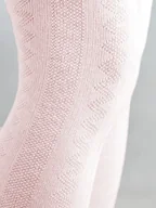 Rajstopy - Rajstopy bawełniane jasny róż z żakardowym wzorem zygzak 116-122 cm - miniaturka - grafika 1