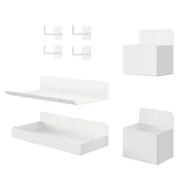 Inne meble biurowe - JAN NOWAK Zestaw Akcesoriów do Nadstawki na Biurko, Haczyki Półki Pojemniki 8 szt. - miniaturka - grafika 1