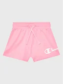 Spodenki damskie - Champion Szorty materiałowe 404310 Różowy Regular Fit - miniaturka - grafika 1