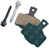 Hamulce rowerowe - Magura 8.S Sport okładziny hamulcowe w zestawie 2 śruby mocujące pad do hamulca tarczowego MT 4-tłoczkowy, green 2021 Klocki hamulcowe do rowerów elektrycznych 02701927 - miniaturka - grafika 1