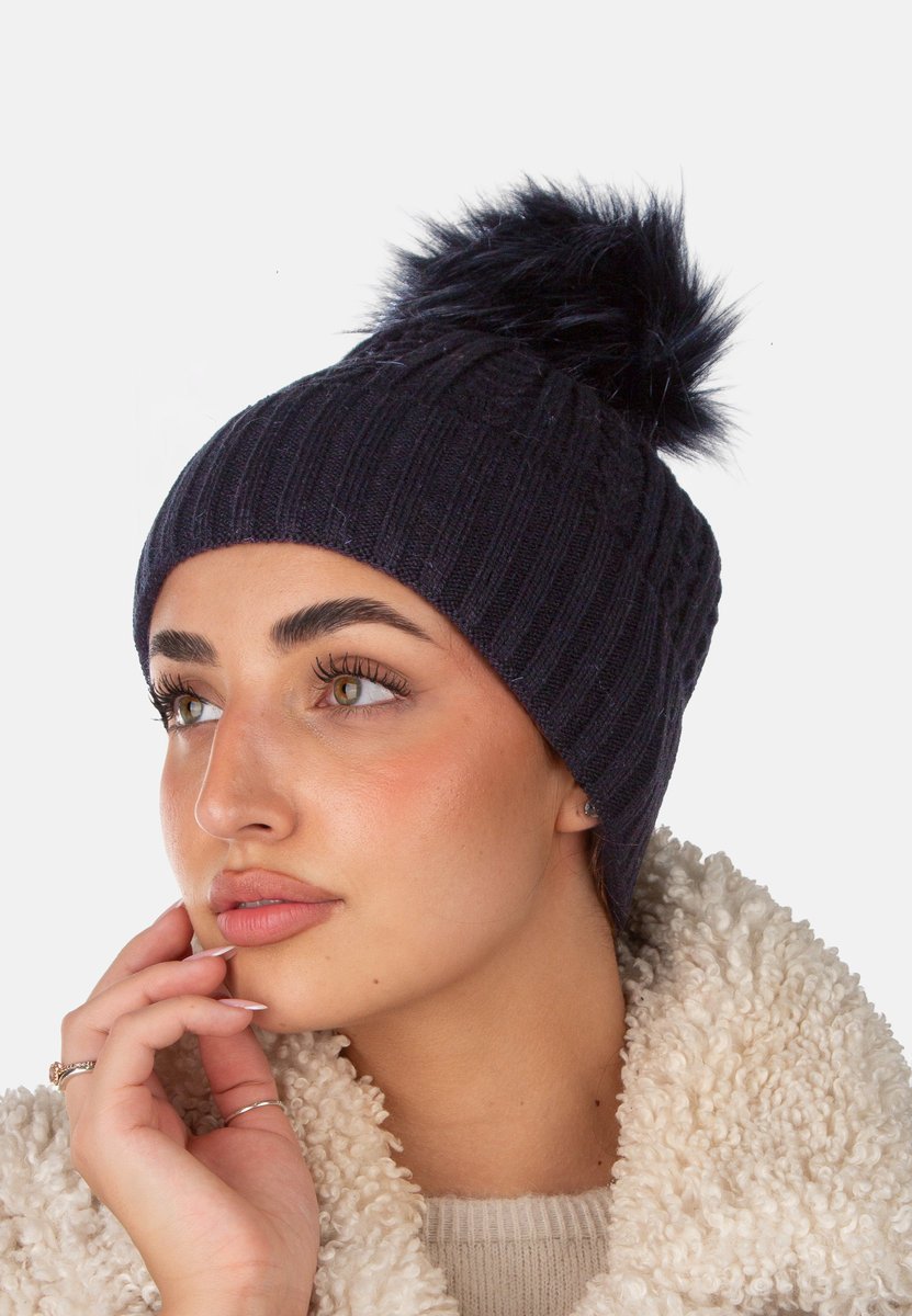 Elegancka modna czapka damska zimowa marki SCJ produkt polski 25512 -01