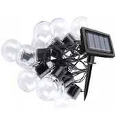 Lampy ogrodowe - Girlanda ogrodowa solarna Żarówki lampki 10 Led - miniaturka - grafika 1