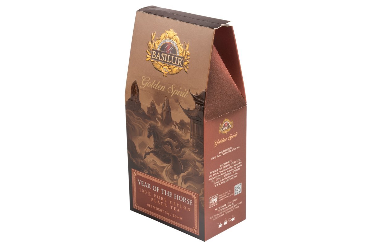 Basilur YEAR OF THE HORSE GOLDEN SPIRIT herbata czarna liściasta w stożku - 75 g
