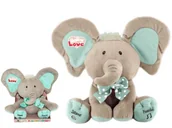 Zabawki interaktywne dla dzieci - Słonik interaktywny A Kuku beżowo-miętowy - Madej - miniaturka - grafika 1
