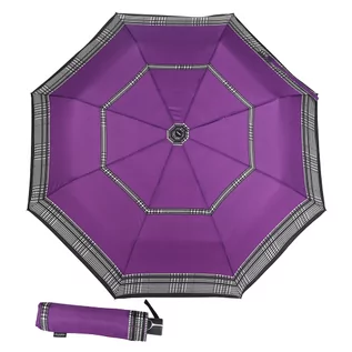 Parasole - Parasol składany automatyczny Doppler Fiber Rise Purple, fioletowy - grafika 1
