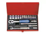 Zestawy narzędziowe - KING TONY Zestaw nasadek 2521MR, 1/4'', 6-kątne, 4-13 mm - miniaturka - grafika 1