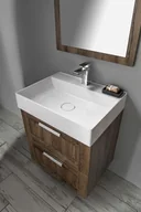 Szafki łazienkowe - Sapho Amia 60 Zestaw Szafka podumywalkowa 59x45x60 cm + umywalka meblowa/nablatowa 60x47 cm + słupek boczny 35x30x140 cm + lustro 80x60 cm dąb Collingwood/biały KSET-041 - odbiór osobisty: Kraków, Warszawa - miniaturka - grafika 1