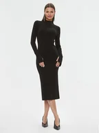 Sukienki - Patrizia Pepe Sukienka dzianinowa 2A2612/K002-K103 Czarny Slim Fit - miniaturka - grafika 1