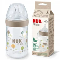 Butelki dla niemowląt - NUK BUTELKA SMOCZEK SILIKONOWY 260ml M FOR NATURE - miniaturka - grafika 1