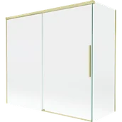 Parawany nawannowe - Mexen Rox parawan nawannowy 2-skrzydłowy rozsuwany 170 + 75 x 150 cm, transparent, złoty szczotkowany - 8C9-170-075-55-00 - miniaturka - grafika 1
