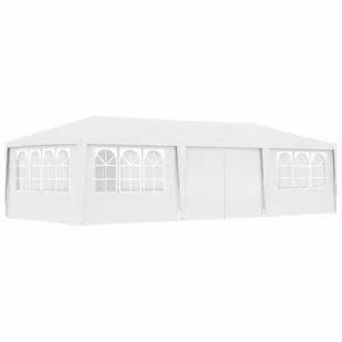vidaXL Namiot imprezowy ze ściankami, 4x9 m, biały, 90 g/m 48529 - Pawilony ogrodowe - miniaturka - grafika 1