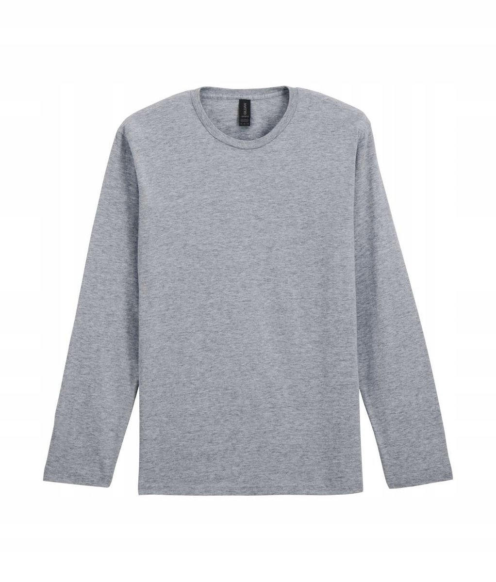 Koszulka T-Shirt Długi Rękaw Bawełna SOFTSTYLE Gildan GI64400 SZARA L