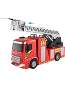 Samochody i pojazdy dla dzieci - Samochód strażacki z sikawką, duży mocny samochód, efekty dźwiękowe i świetlne, prawdziwa sikawka na wodę, ruchoma drabina - miniaturka - grafika 1