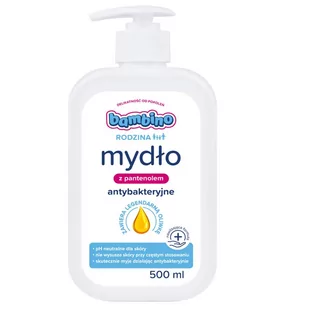 Bambino Rodzina mydło do rąk antybakteryjne z pantenolem 500ml BAM-00052 - Kosmetyki kąpielowe dla dzieci - miniaturka - grafika 2