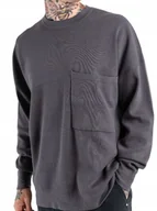 Bluzy męskie - ONLY&SONS SZARA BLUZA MĘSKA Z KIESZENIĄ Z BAWEŁNY XXL JQA - miniaturka - grafika 1